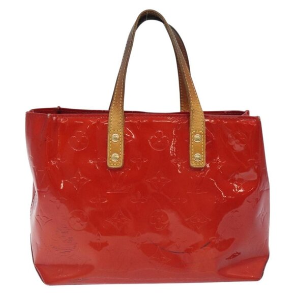LOUIS VUITTON Monogram Vernis Reade PM Hand Bag Red Rouge M91088 LV Auth bs26993 - Picture 3 of 16